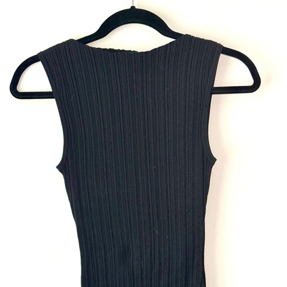 Quince Black Cotton Cashmere Ribbed Sleeveless Midi
Dress Size Small - Picture 3 of 8